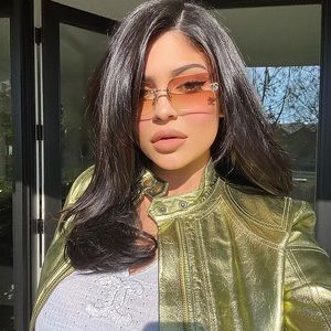 CHANEL CC Vintage rimless crystal logo sunglass